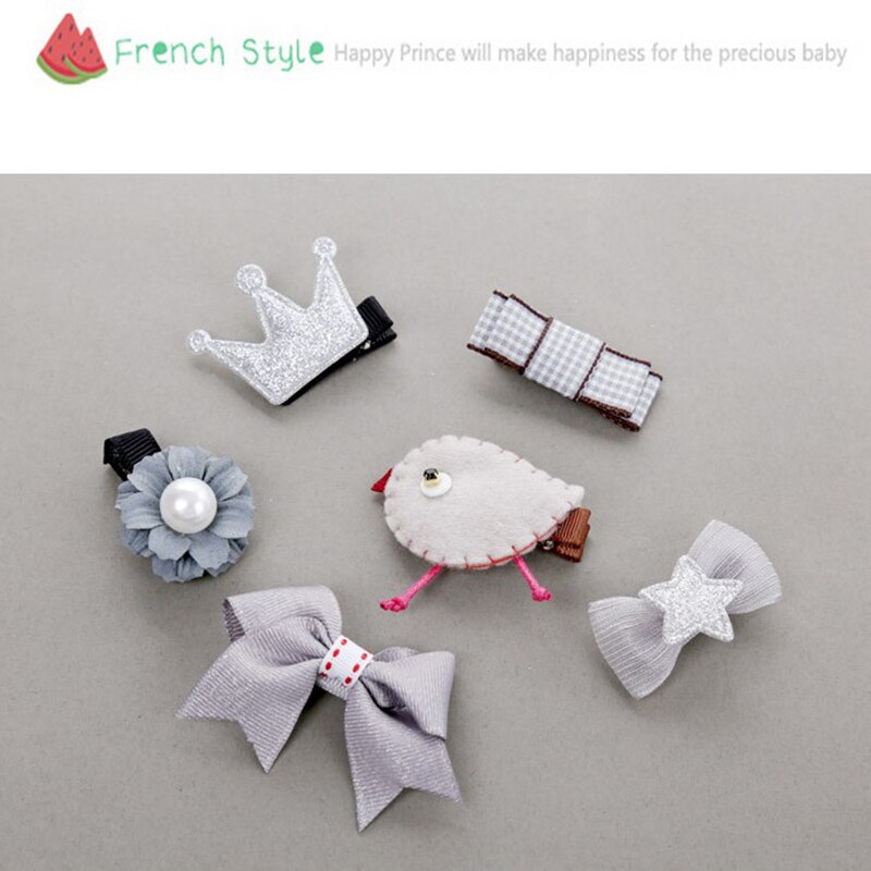 6pc Headwear Set Toys For Girls Children Accessories Ribbon Bow Hair Clip Hairpins Girl Princess Hairdress Beauty & Toys