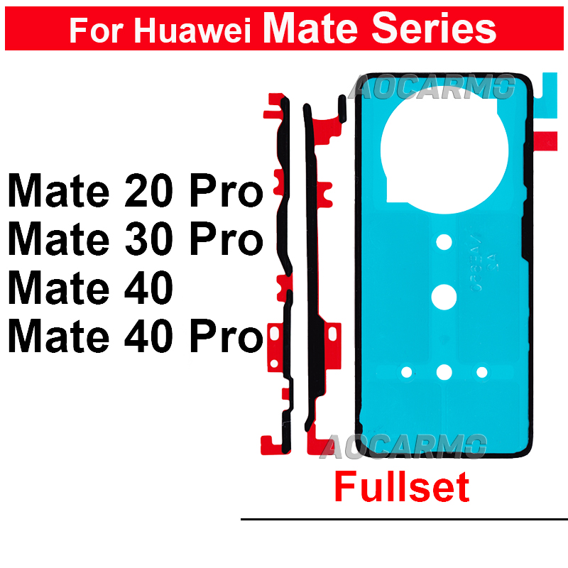FullSet Adhesive Front LCD Display Back Battery Cover Sticker Tape Glue For Huawei Mate 20 30 40 Pro 40Pro