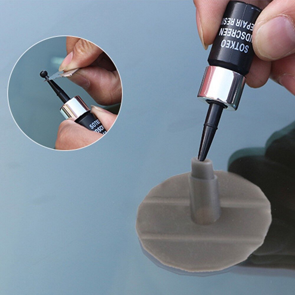 Glass repair fluid set Automotive Glass Nano Repair Fluid Broken Glass Nano Repair Tool Set Black Magic Windshield