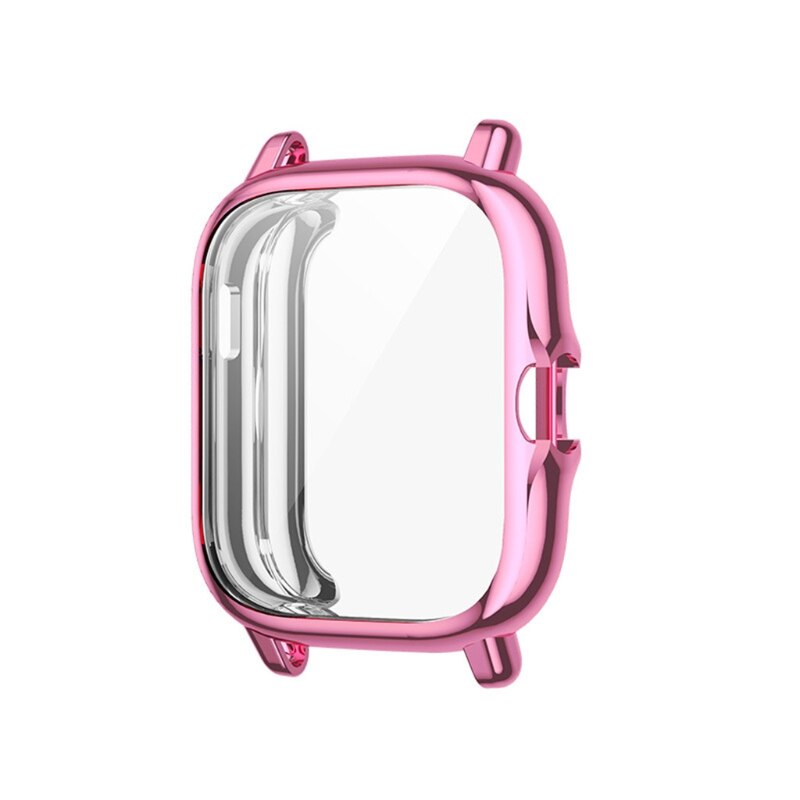 Bescherming Case Voor Amazfit-Gts 2 Smart Horloge Plating Tpu Soft Cover Volledige Sch: Pink