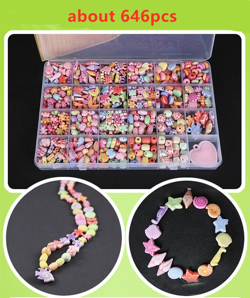 FAI DA TE Braccialetto Bracciale per Bambini Ragazze Gioielli FAI DA TE tariffa Perline impostato Ultime Collane di Charme Nuovo Handmake Bracelect: Blu