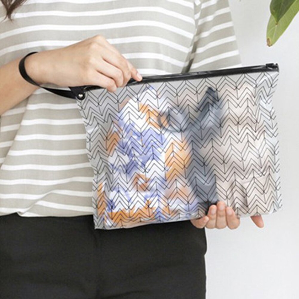 Tragbare PVC Wasserdicht transparent Druck machen-hoch Tasche Schreibwaren Lagerung Beutel