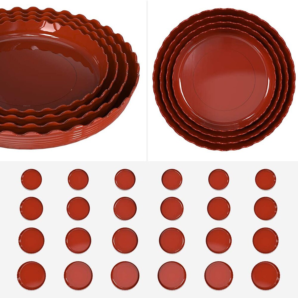 10Pcs Plastic Flower Pot Trays Round Flower Pot Drip Trays Indoor Outdoor Planter Trays Garden Flower Pot Bottom Trays