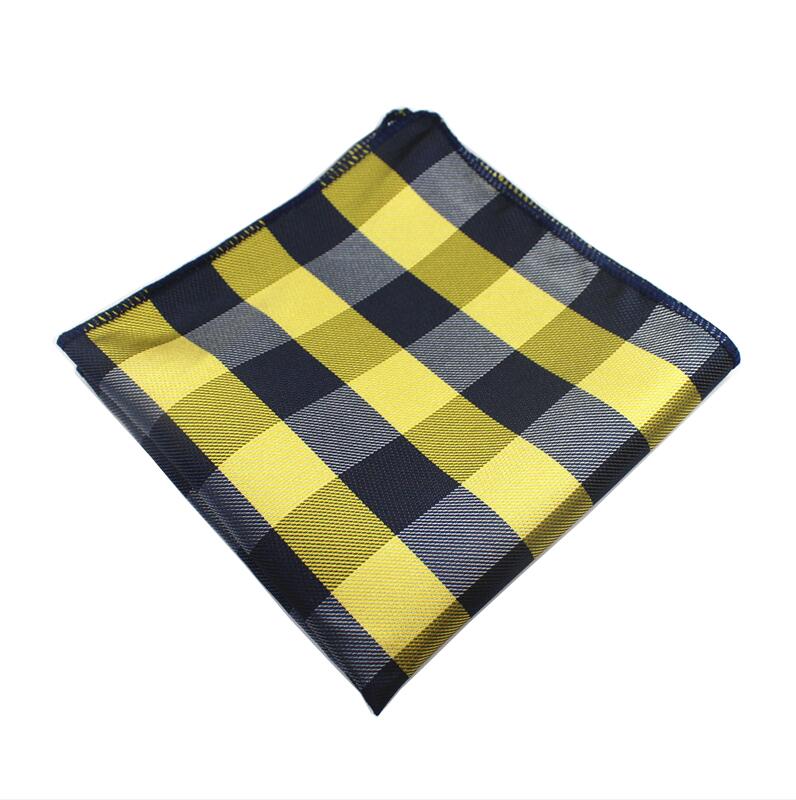 Mouchoir en soie Plaid tissé motif Paisley Hanky pour hommes, pochettes carrées, idéal pour les affaires, mariage: 10