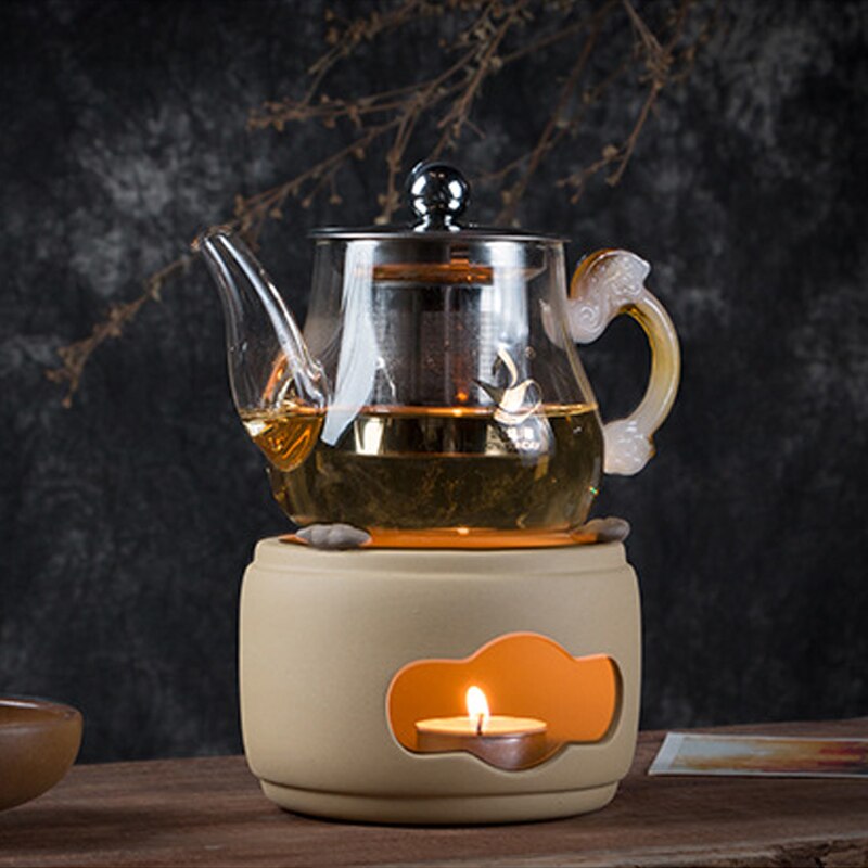 Estufa de cerámica japonesa para calentar velas, soporte de aislamiento térmico con Base de cerámica, calentador de leche y café, tetera