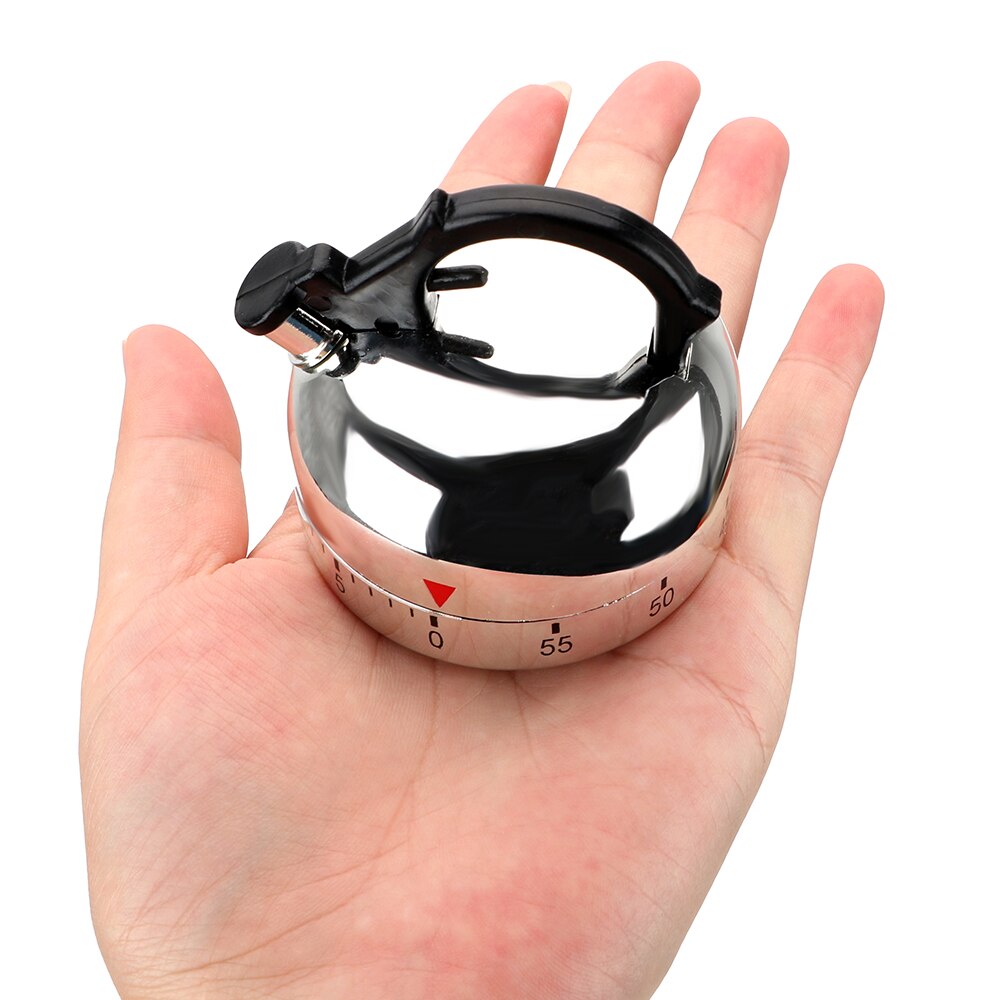 60 Minutes Kitchen Timer Plastic Mechanical Timer Countdown Alarm Reminder Cooking Reminders Tools Kettle Shape