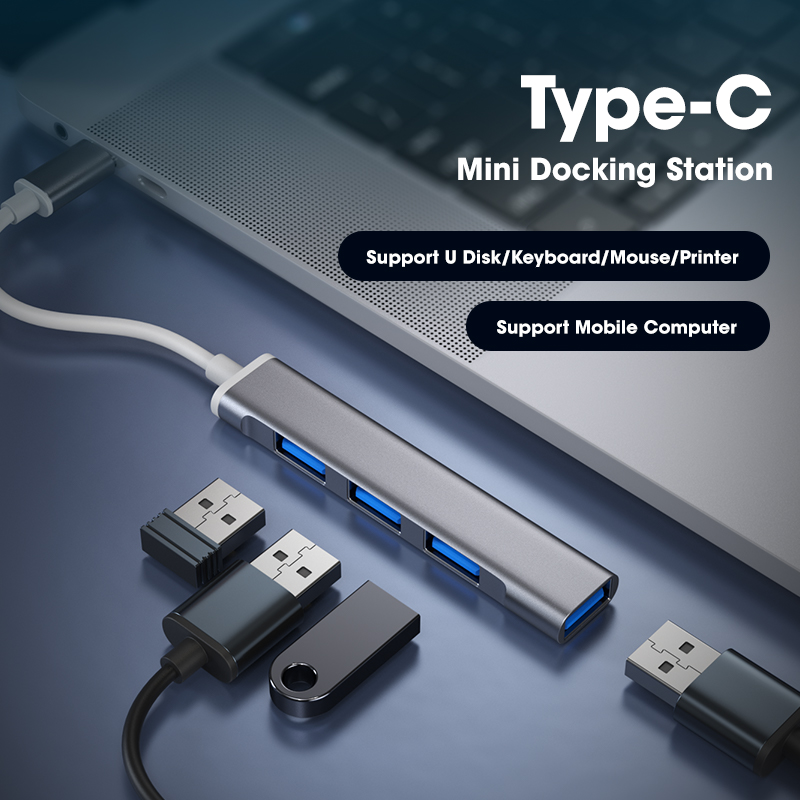 USB C HUB USB 3.0 HUB Splitter 3 USB-C Dock Adapter USB-C 3.1 Multi Port Dock Adapter For Macbook Pro HUAWEI Matebook Computer
