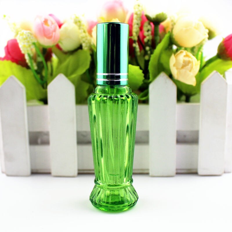 10 stuks/partij 15ml kleurrijke glazen parfumflesjes dikke mini lege geur cosmetische verpakking sprayfles hervulbare glazen flesjes: Groente