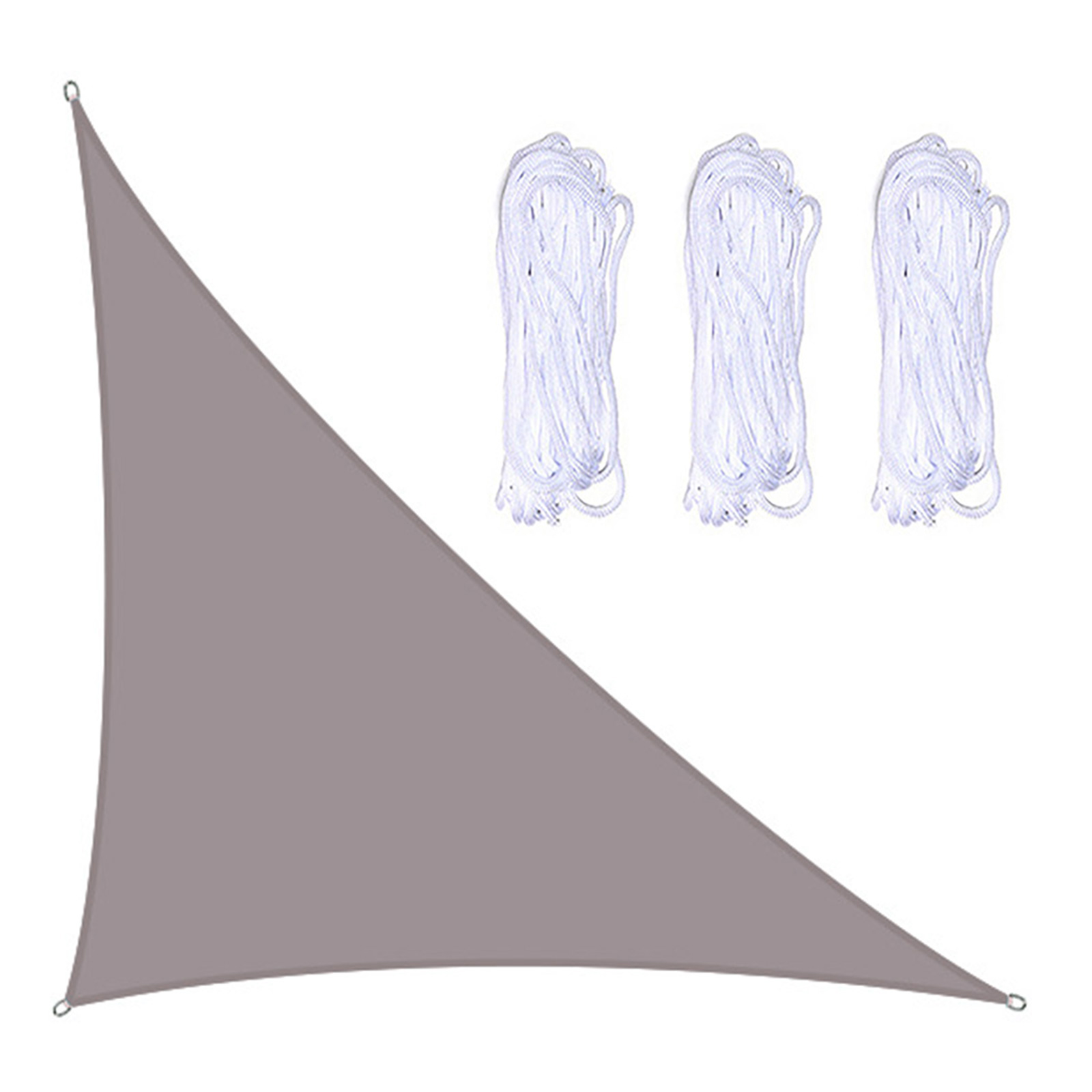 Outdoor Garden Canopy Sun Sail Shade Swimming Pool Balcony Terrace Patio Green Triangle Waterproof Pavilion Use With Three Ropes: Khaki