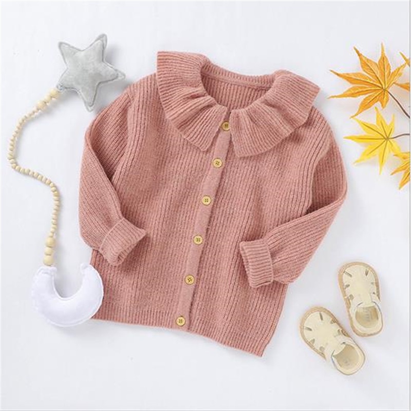 Children Autumn Cotton Knitted Cardigan Sweater Baby Children Clothing Girls Sweaters Kids Wear Winter Cardigan 120-160