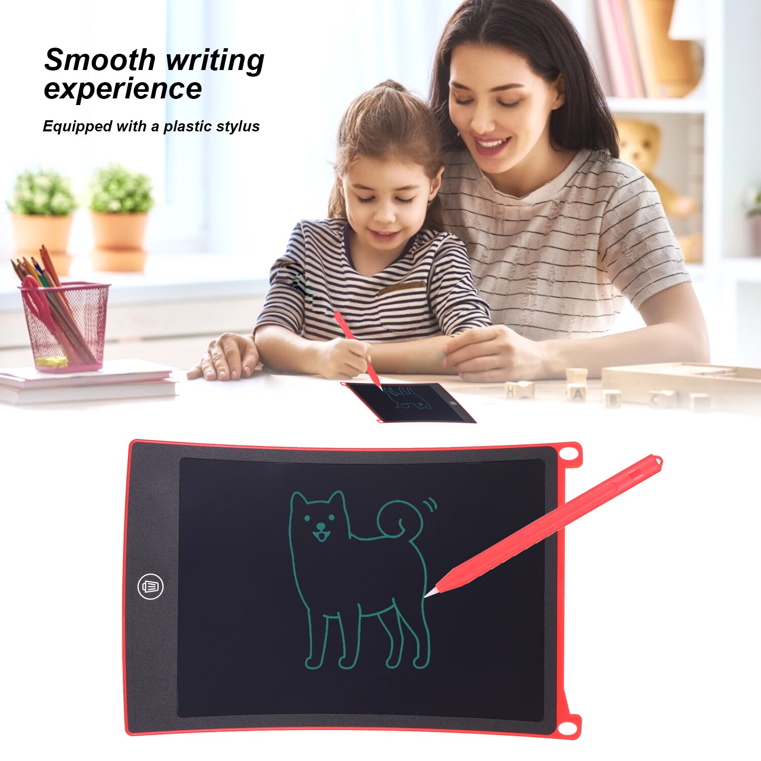 8.5 Inch LCD Writing Pad Drawing Board Tablet Portable Reusable Electronic Handwriting Pad with Stylus Pen Erase Button Lock