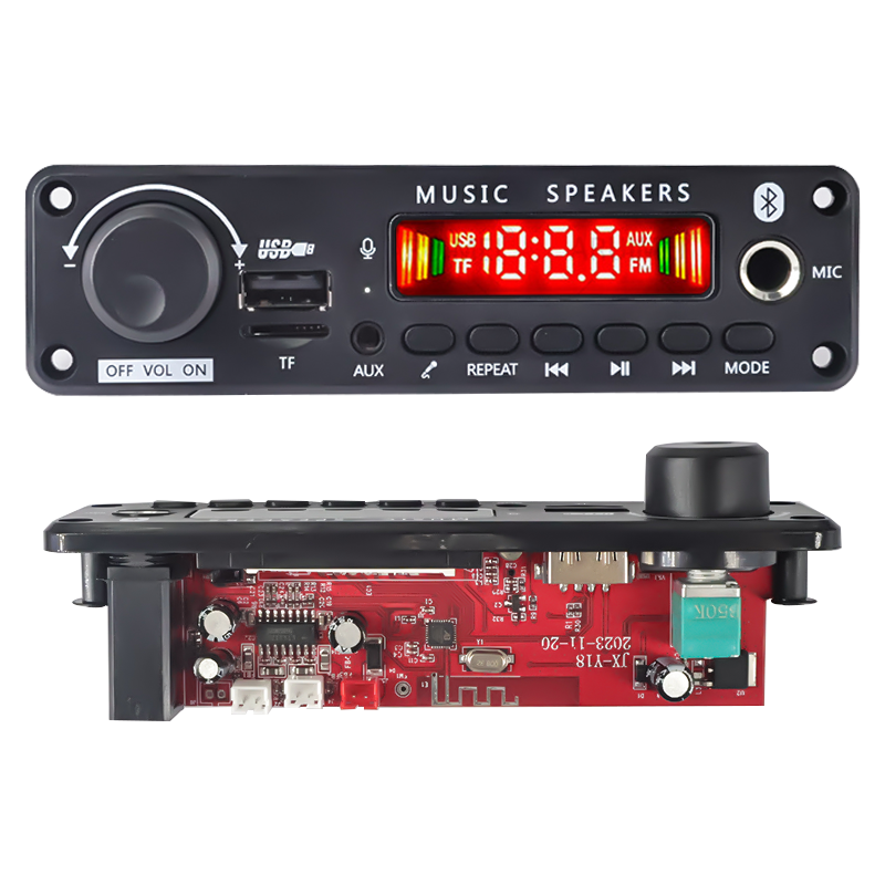 50w amplificador bluetooth mp3 wma ape placa decodificadora dc 12v 25w handsfree microfone de áudio do carro usb tf rádio fm diy mp3 leitor música