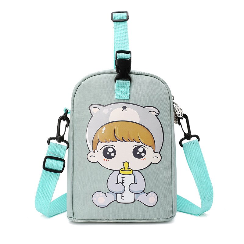 Stijl Schouder Hand Vrouwen Luiertas Licht Kleine Nummer Feeder Fles Zak Multi-Functionele Aiaper Mother 'S Tas: Feeding Bottle Green