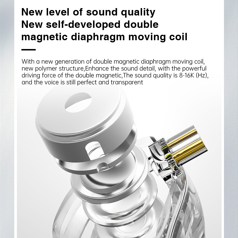 Słuchawki ND Venus hifi przewodowe wysokiej jakości douszne interfejs typec okrągły otwór 3.5 monitorowanie gier powrót ucha