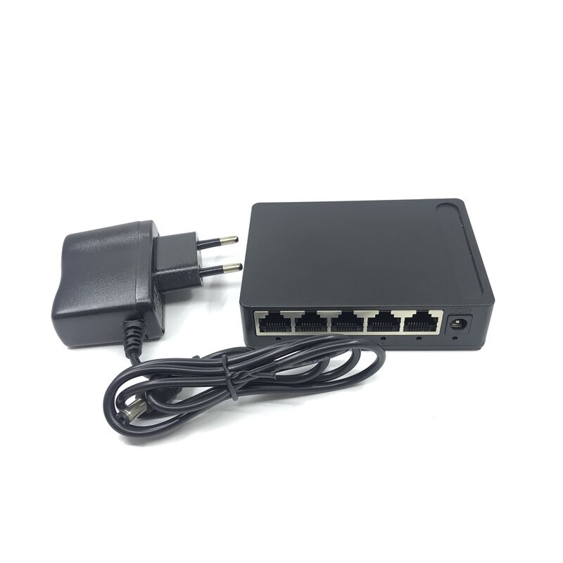 OEM factory Outlet Brand 5 Port Gigabit Ethernet Switch cheapest network switches 10/100/1000mbps US EU plug switch lan combo