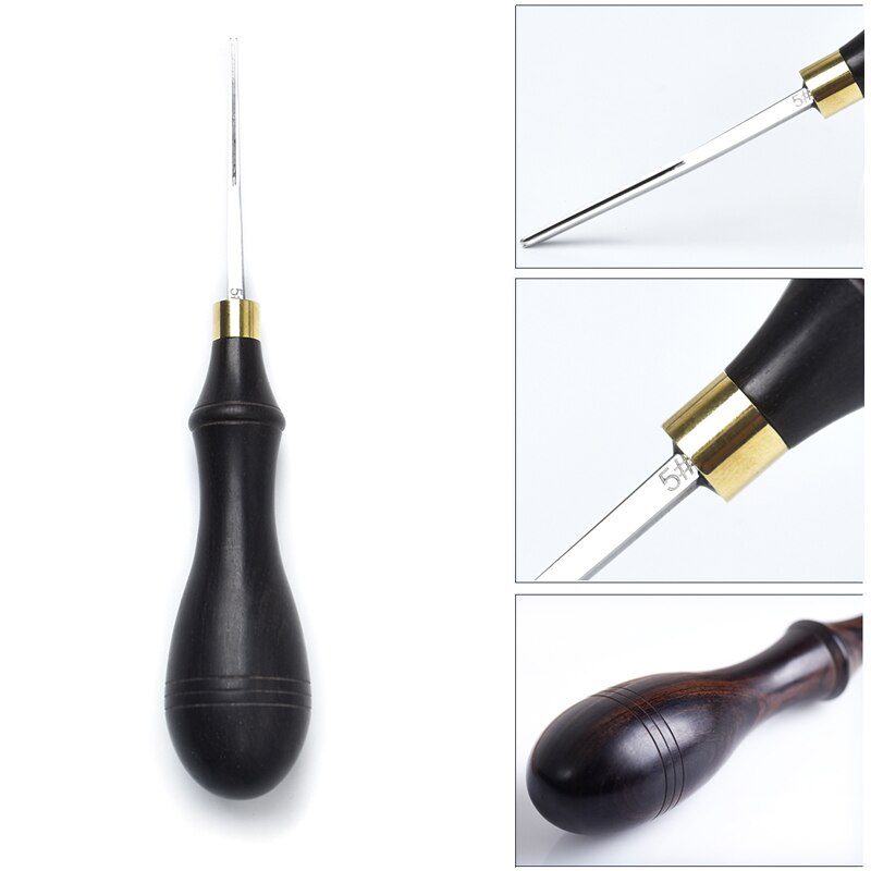 DIY Leathercraft Edge Beveler Wood Handle Edge Cutting Skiving Beveling Leather Craft Tools BOM666