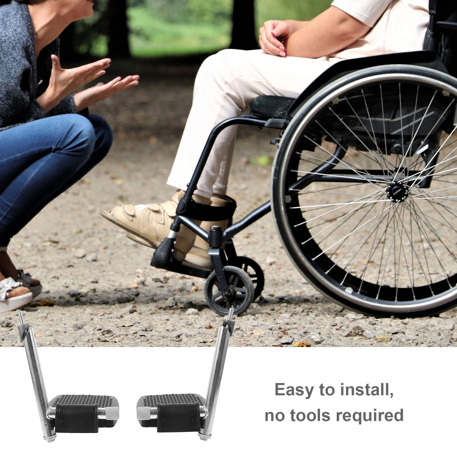 1 par de reposapiés para silla de ruedas, almohadilla para pierna de Pedal, reposapiés de repuesto para silla de ruedas, pieza Universal para silla de ruedas