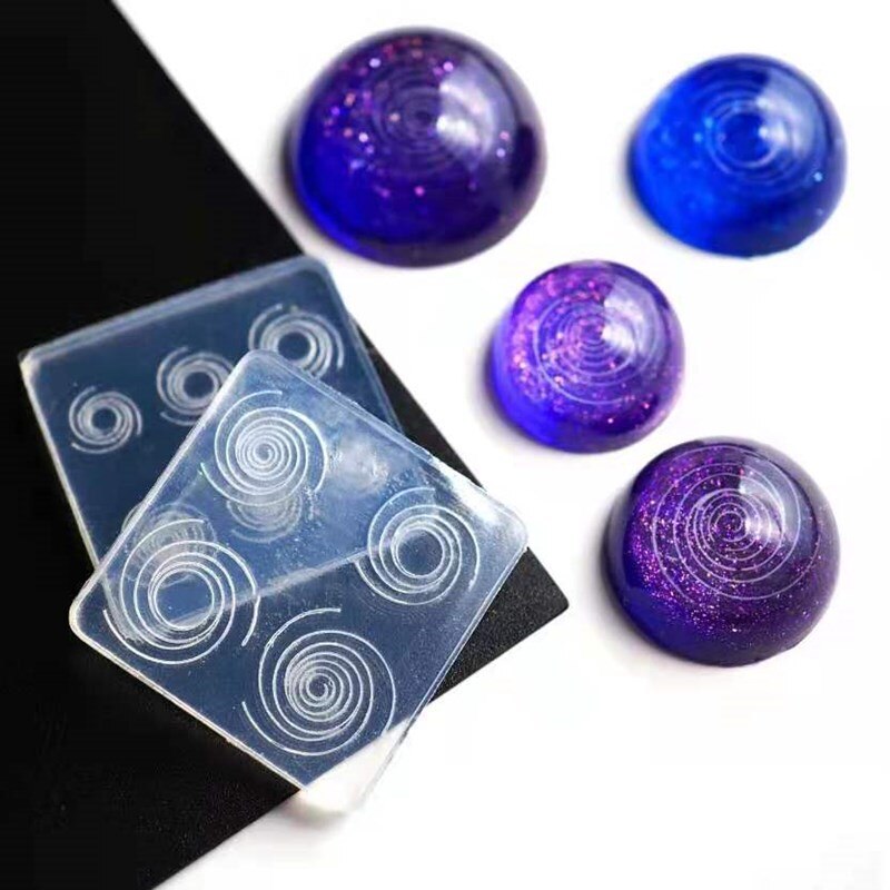 3d udskæring silikone form negle stempling konkav-konveks med hul kugle tredimensionel uv gel akryl krystal negle skabelon