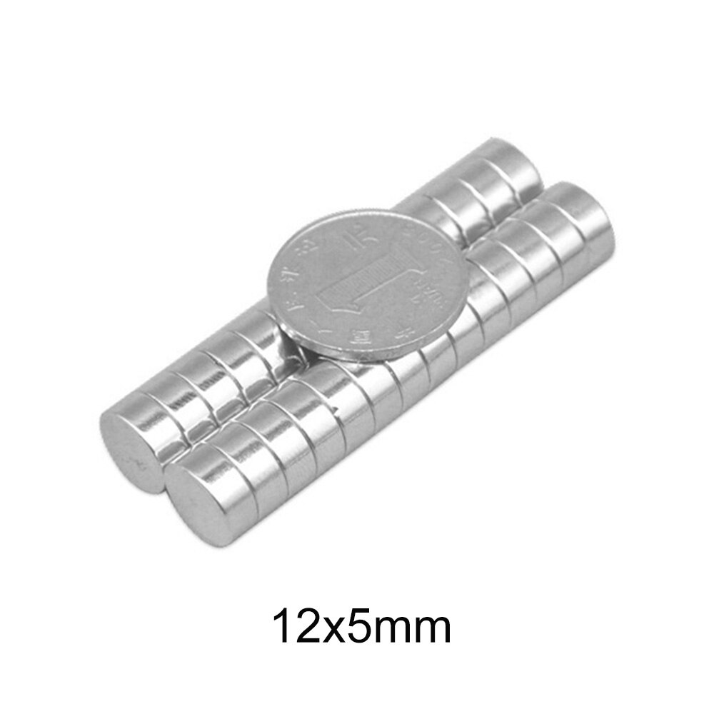 5/10/20/50/100 stk 12 x 5 kraftige magneter skive 12 mmx 5mm fast rund magnet 12 x 5mm neodymmagnet sterk magnetisk 12*5
