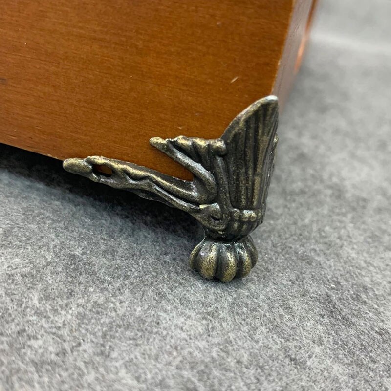 Antique Corner Protector Box Wood Case Decorative Feet Leg Corner Bracket Furniture Hardware Feet Leg Corner