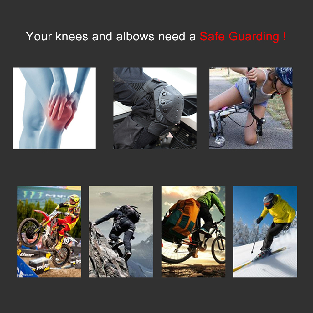 1 paio di ginocchiere e gomitiere da ciclismo per bicicletta MTB bici da moto supporto per ginocchio protezioni protezioni ginocchia da ciclismo