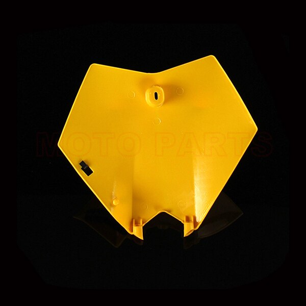 Pit dirt bike motorcycle motorcross front number plate number card plastic cover for KM150/170/189/250 150cc 250: Yellow