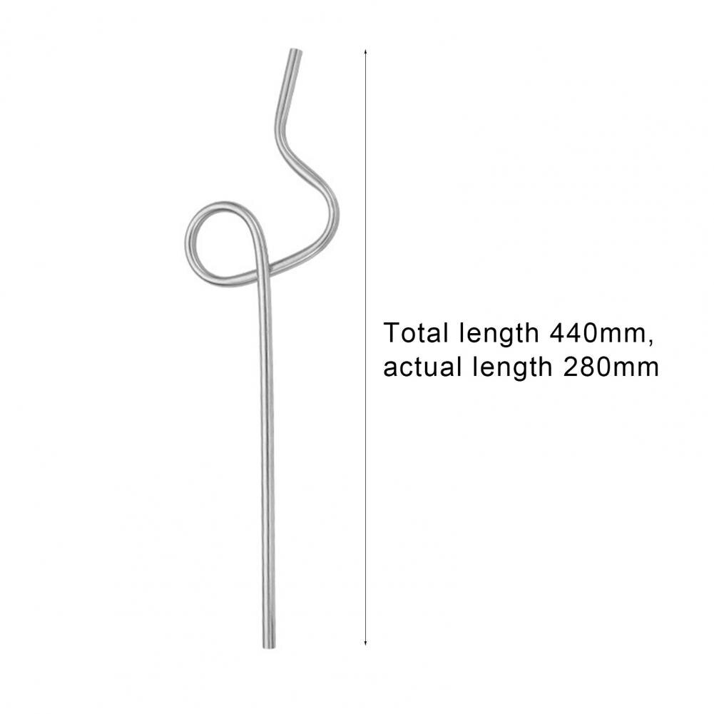 Drinking Straw Food Grade Rust-proof Stainless Steel Unique Shaped Polishing Surface Eco-friendly Metal Coffee Straws for Home