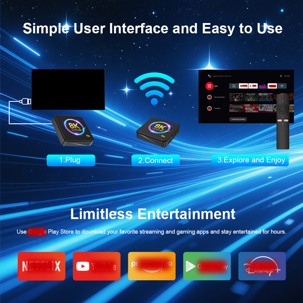 Transpeed Android 12 TV BOX Allwinner H313 Dual Wifi 32G64G Quad Core Support 8K 4K BT Voice Media player Set top box