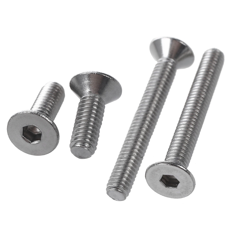70 Pcs Stainless Steel Countersunk Screws, Hexagon Socket Hex Key Bolts - 50 Pcs M4 X 12Mm &amp; 20 Pcs M4 X 30Mm