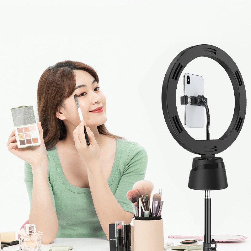 Smart AI PTZ Personal Camera 360° Rotating Face Tracking Mobile Live Fill Light Mobile Phone Holder