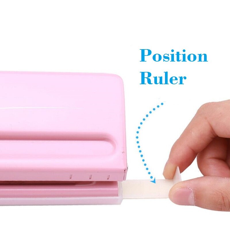 Perforadora de 6 agujeros para cuaderno A4, A5, A6, B7, hoja suelta ajustable, perforadora comercial para planificador lácteo, página interior, capacidad de 6 hojas