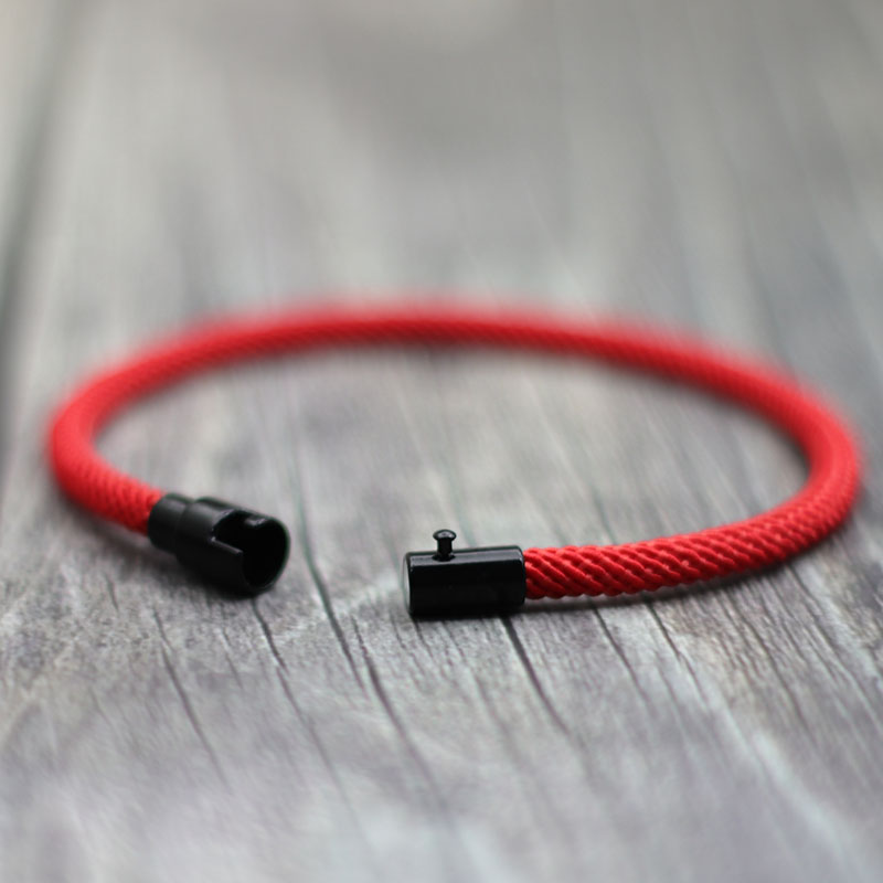 en pulsera para Hombre, cuerda minimalista, Micro pulsera magnética para Hombre, cordón a juego, accesorios para Festival de novio, Pulseras para Hombre