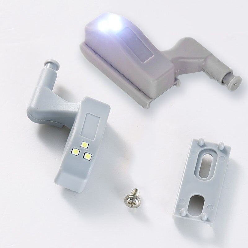 1Pcs Led Smart Touch Inductie Kast Licht Kast Innerlijke Scharnier Lamp Sensor Licht Nachtlampje Voor Kast Kledingkast