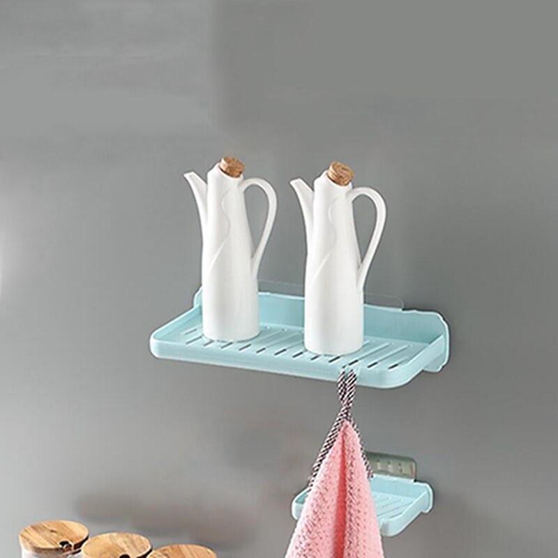 Wall-Mounted Soap Box Perforated Single-Layer Drain Soap Sponge Rack Kitchen And Bathroom Soap Rack