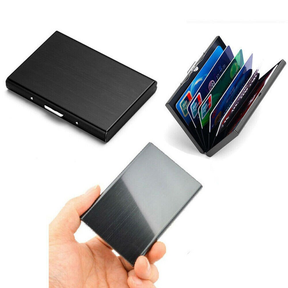 1 PC Stainless Steel Credit Card Holder Slim Blocking Wallet Case Business Card Protection Holder Case