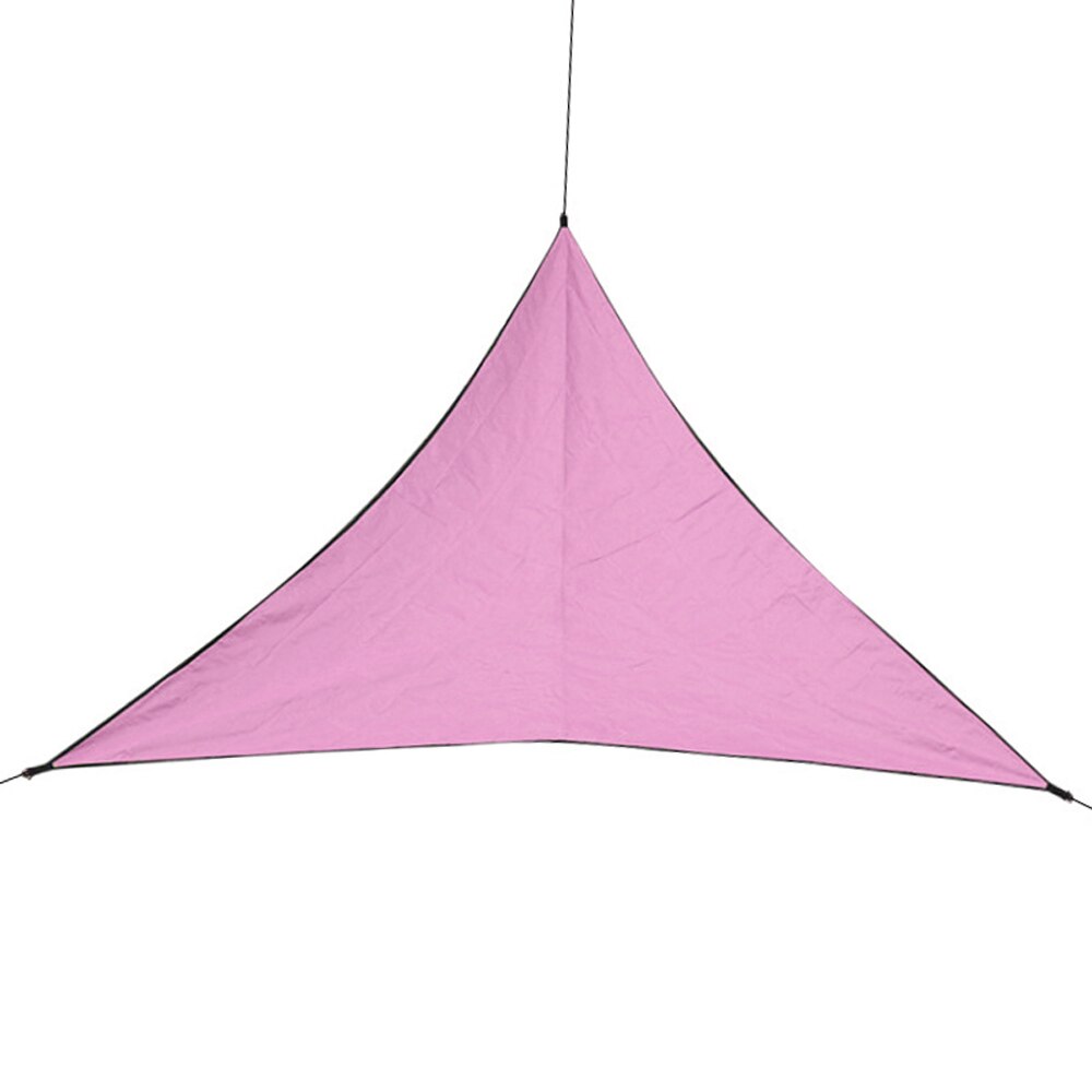 Outdoor Shade Sunscreen Waterproof Triangular UV Sunshine Shade Sail Combination Net Triangular Sunshine Camping Garden Sail: Pink 6M