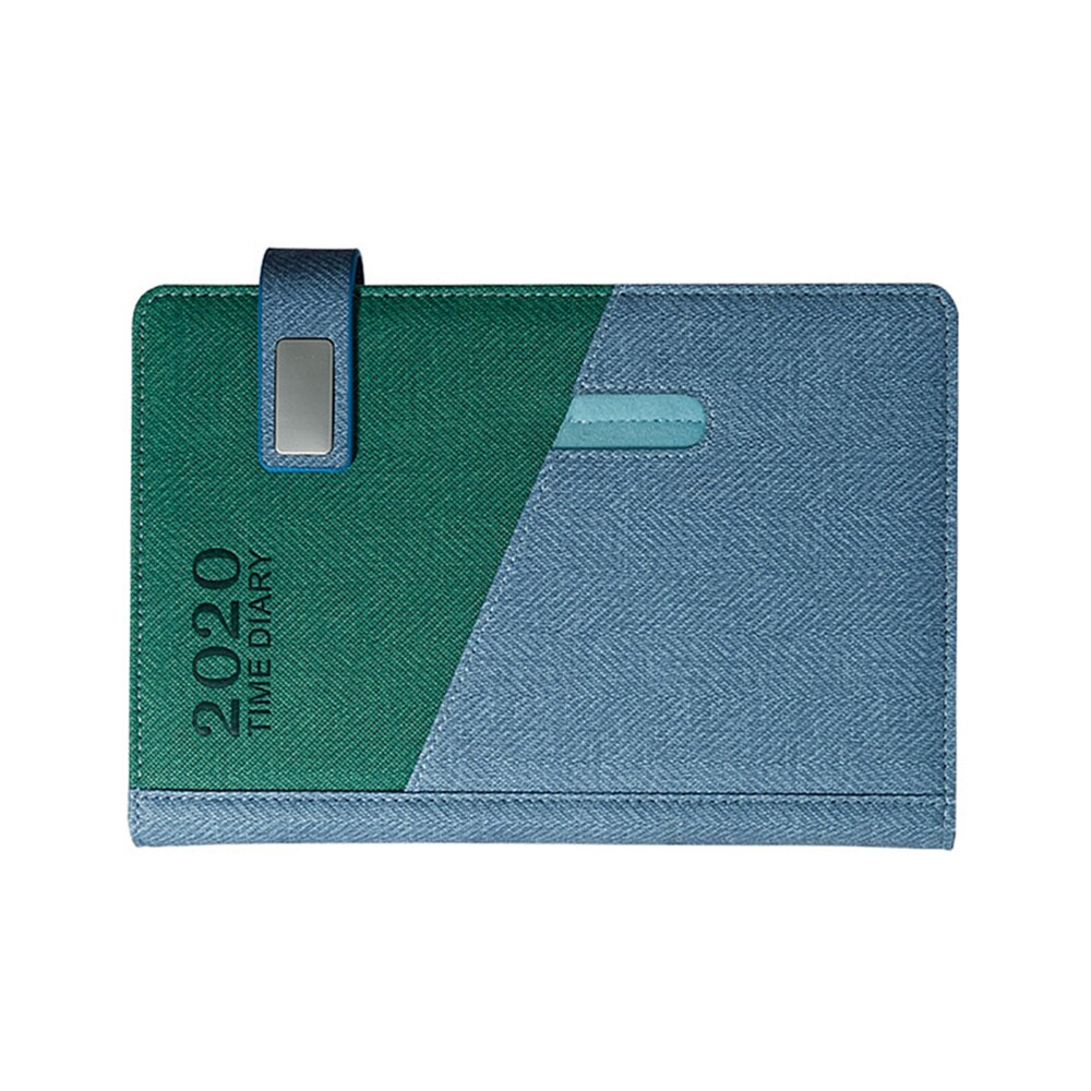 365 Days Month Schedule Notebook Imitation Leather A5 Planner Diary Stationery for Man Woman Student (Dark Green)