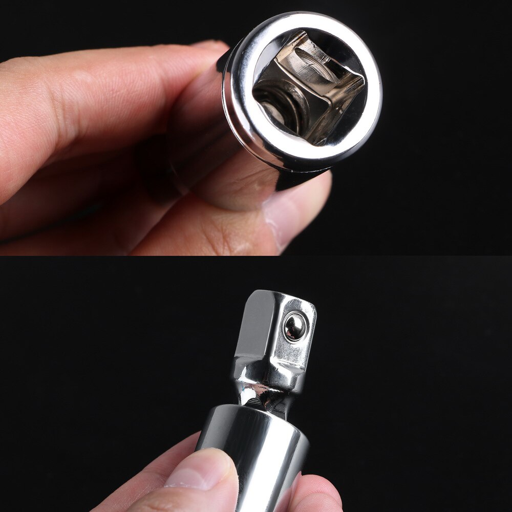 Niceyard Socket Adapter Kruiskoppeling Set Ratelsleutel 1/4 "3/8" 1/2 "360 Graden Roterende Kop Duurzaam Extension bar