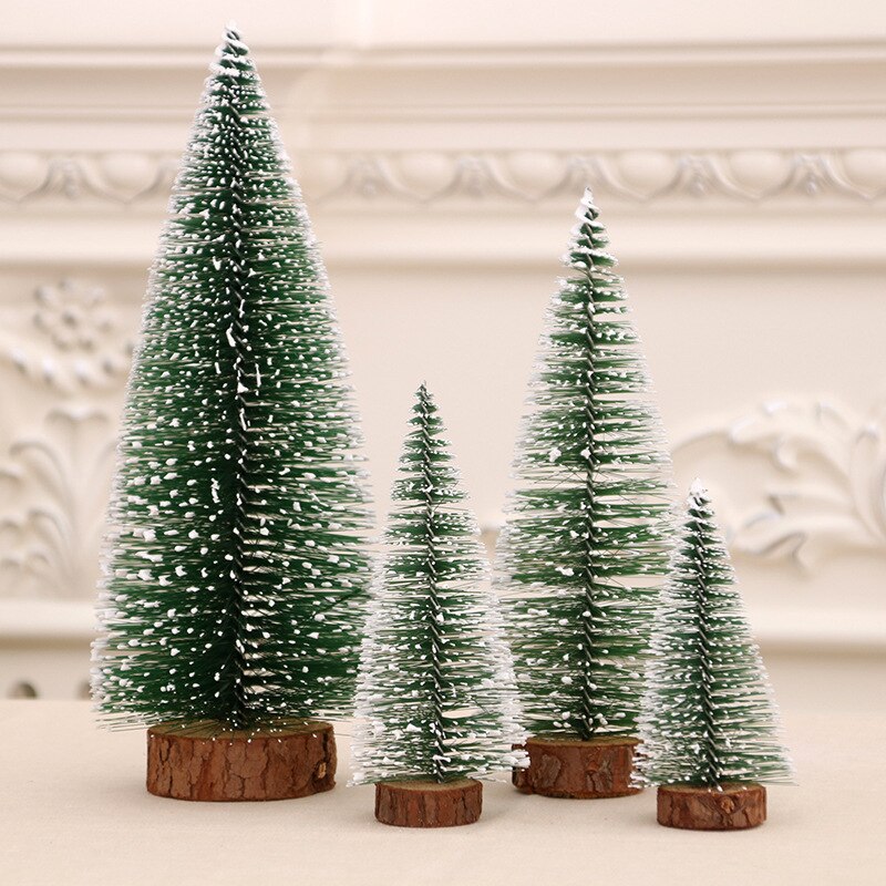 Sisal Cedar Decorations Small Gold Silver Blue Green White Miniature Christmas Tree