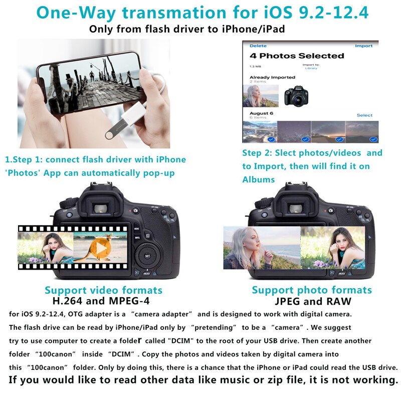 Otg Reader Voor Ios Naar Usb 3.0 Camera Adapter Mobiele Telefoon Accessoires Converter Voor Ipod Keyboard Ios 13 Connector