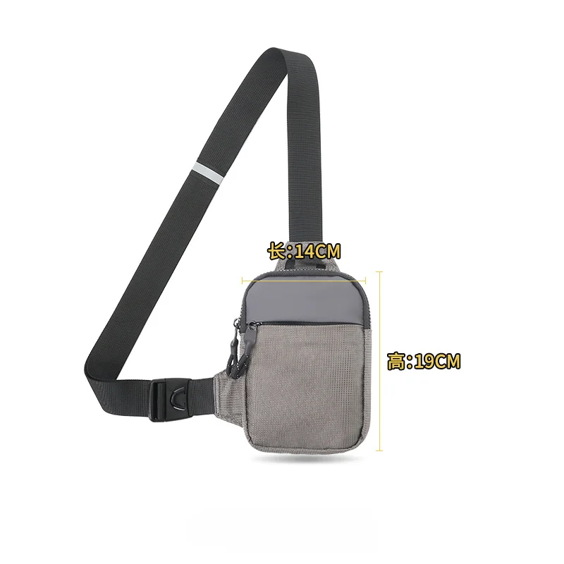 Heren Reis Sling Tas Borst Kleine Canvas Schouder Crossbody Tassen Mini Doek Taille Packs Sport Cross Telefoon Anti-Diefstal Handtas: Sky Blue