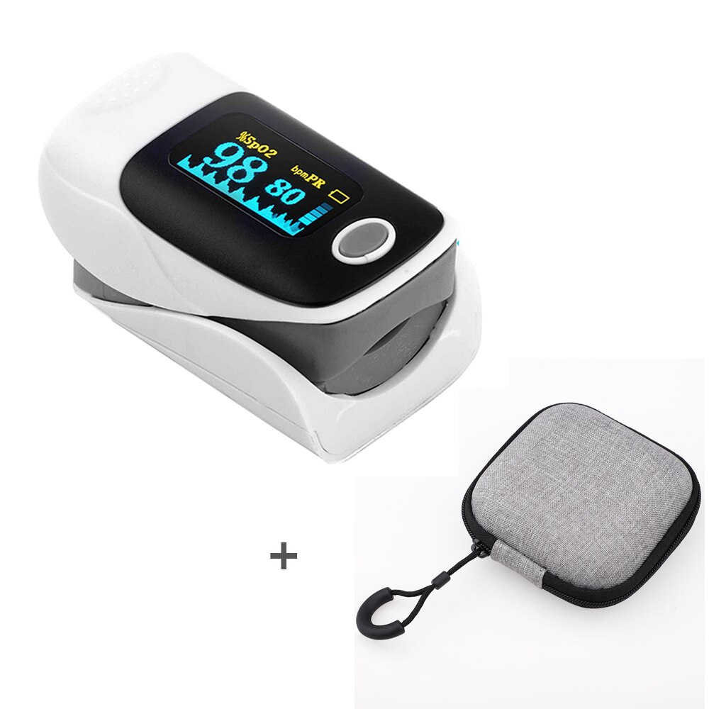 CE FDA Blood Oxygen Monitor Finger Pulse Oximeter Oxygen Saturation Monitor without Battery Fast: 1pc with bag a