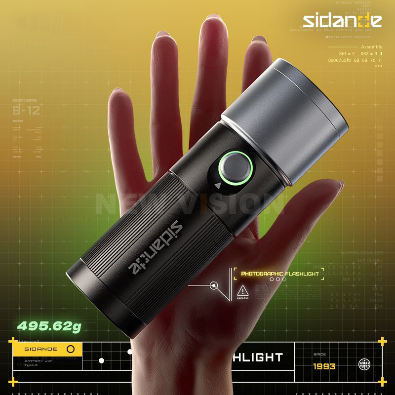 SIDANDE PHOTOOLEX 10W Flashlight Four Color Projection Light Built-in 8400mAh Rechargeable Battery For 4 hours Full-power output