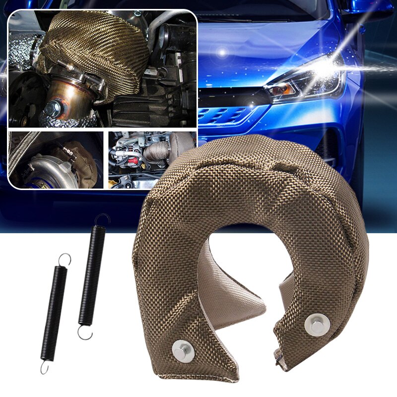 Universal Car T3 Titanium Turbo Blanket Heat Shield Turbocharger Cover Turbo charger Cover Wrap Fit For T2 T25 T28 GT30 T35