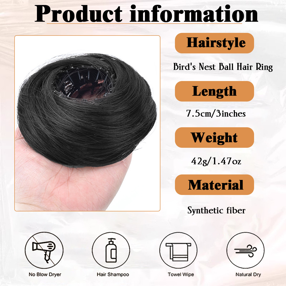 Syntetyczne doczepiane kocze z efektem potarganych włosów, mini kok z efektem upięcia w stylu pączek, treski robić włosów dla kobiet i dziewcząt, kok w kształcie ptasiego gniazda, wysuwane chignony.