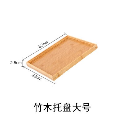 Bandeja Rectangular de bambú para té, bandeja de madera para pan, plato de madera para pizza, carne, plato de hotel de estilo japonés: C