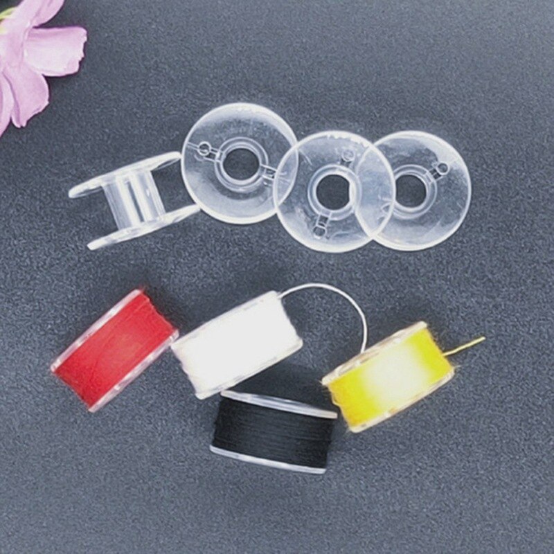5Pcs Pre-wound Bobbins Thread Spools Sewing Machine Bobbins Embroidery Prewound Thread kit Sewing Accessories
