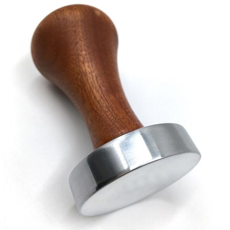 Solid Wood Handle Needle Coffee Tamper Coffee Tamper Distributor Leveler Tool with Aluminum Alloy Coffee Powder Hammer