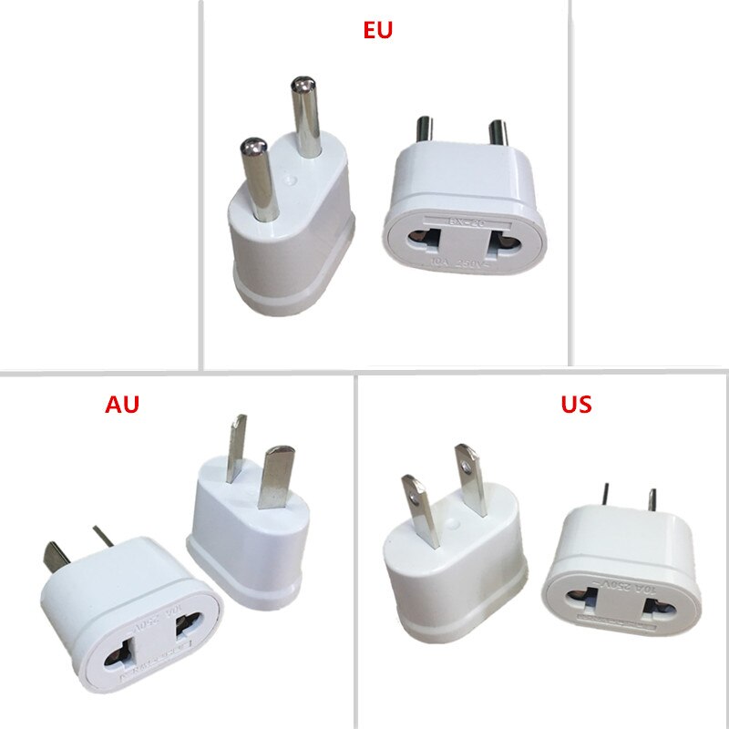 10 pcs EU Europese KR US AU Plug Adapter ons EU Japan CN Travel Adapter Stekker Oplader sockets AC Converter