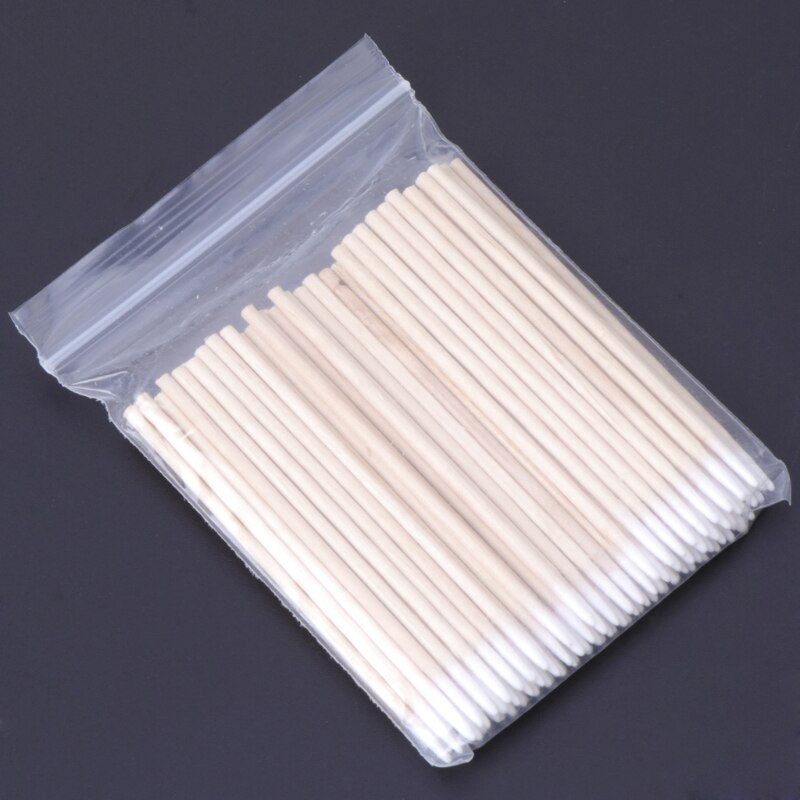 100Pcs Cotton Swabs Pointed Swab Applicator Makeup Wooden Sticks Applicator